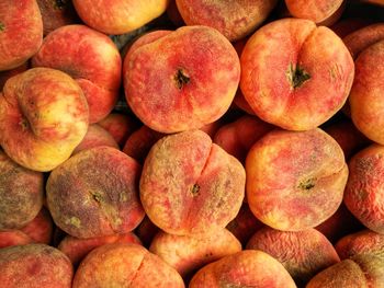 Full frame shot of peaches for sale at market stall