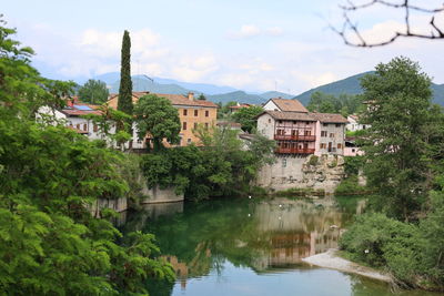 Buildings in lake