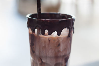 Close-up of ice cream in container