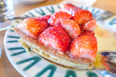 Close-up of dessert in plate