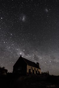 Scenic view of star field against sky at night