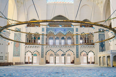 Interior of the new grand camlica mosque in uskudar, isnanbul