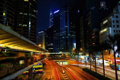 View of traffic on city street