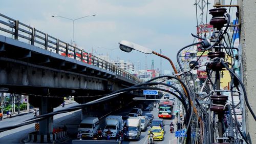 View of bridge in city