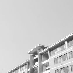 Low angle view of building against clear sky