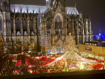 Christmas tree at night