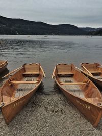 View of boats in sea