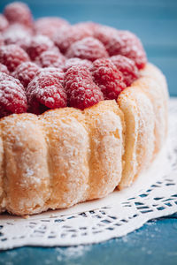 Close-up of cake in plate