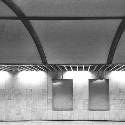 Interior of illuminated building