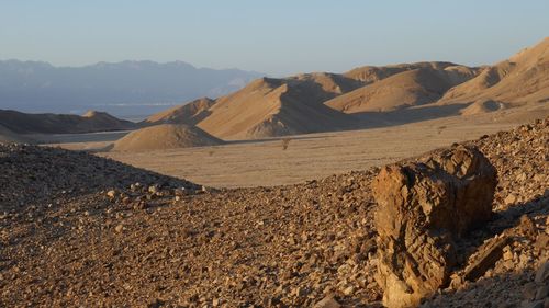 Scenic view of desert against sky