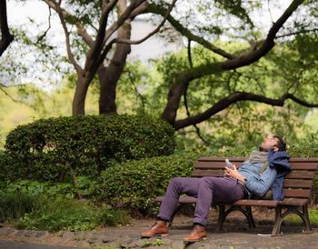 People sitting on bench