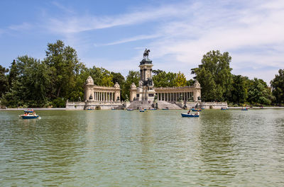 View of boats in water