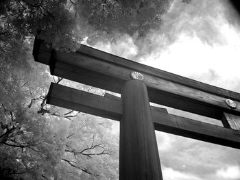 Low angle view of built structure against sky