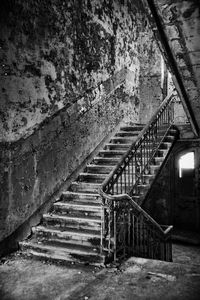 Staircase of abandoned building