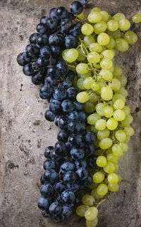 High angle view of grapes