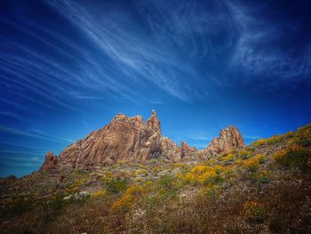 Low angle view of mountain against sky