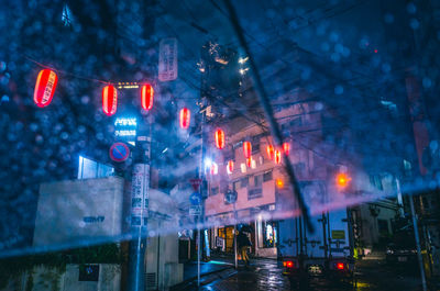 Cars on road at night