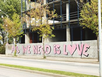 Graffiti on building wall