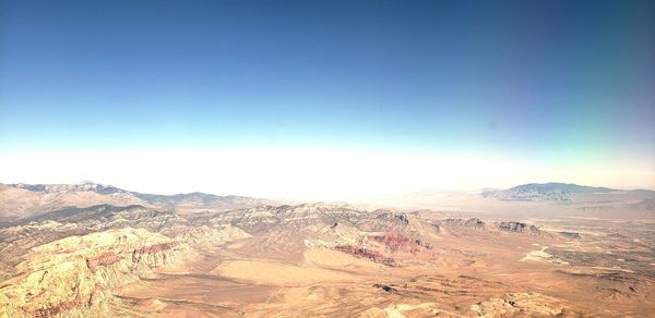 Scenic view of mountains against clear sky