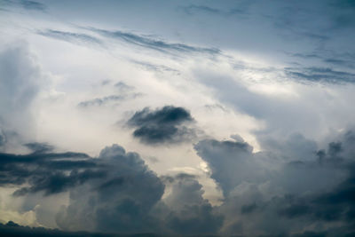 Low angle view of clouds in sky