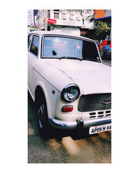 Vintage car on street