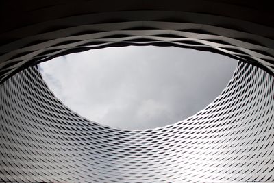 Low angle view of modern building against sky