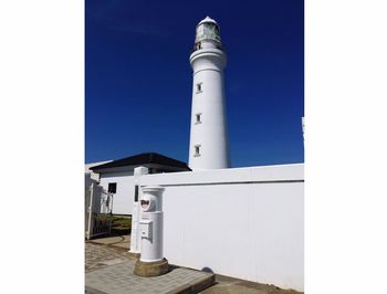 Lighthouse against sky in city