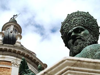 Low angle view of statue