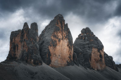 Panoramic view of rock formations against sky