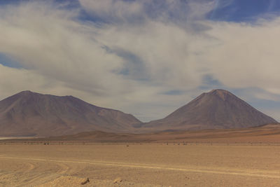 Scenic view of desert against sky