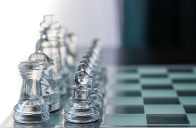 Close-up of chess pieces