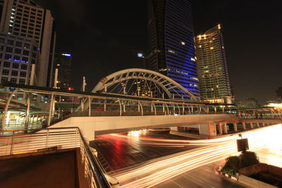 Light trails at night