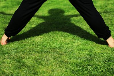 Low section of silhouette of a woman