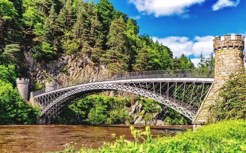 Bridge over river against sky