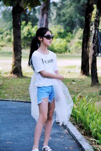 Girl standing at park