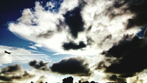 Low angle view of cloudy sky