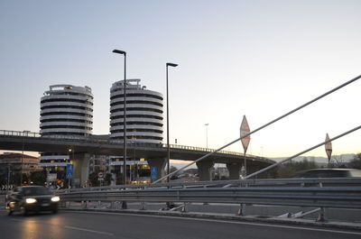 View of bridge against clear sky