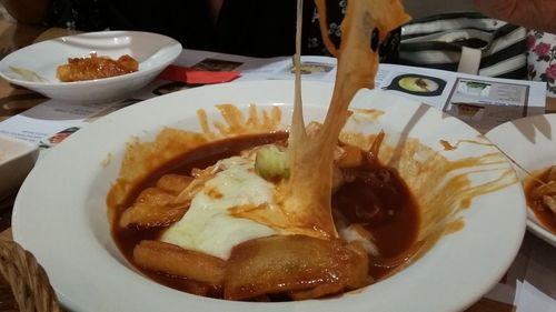 Close-up of served food