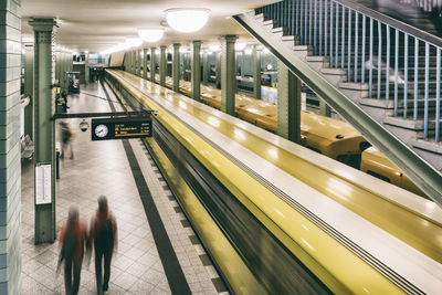 Subway trains at station