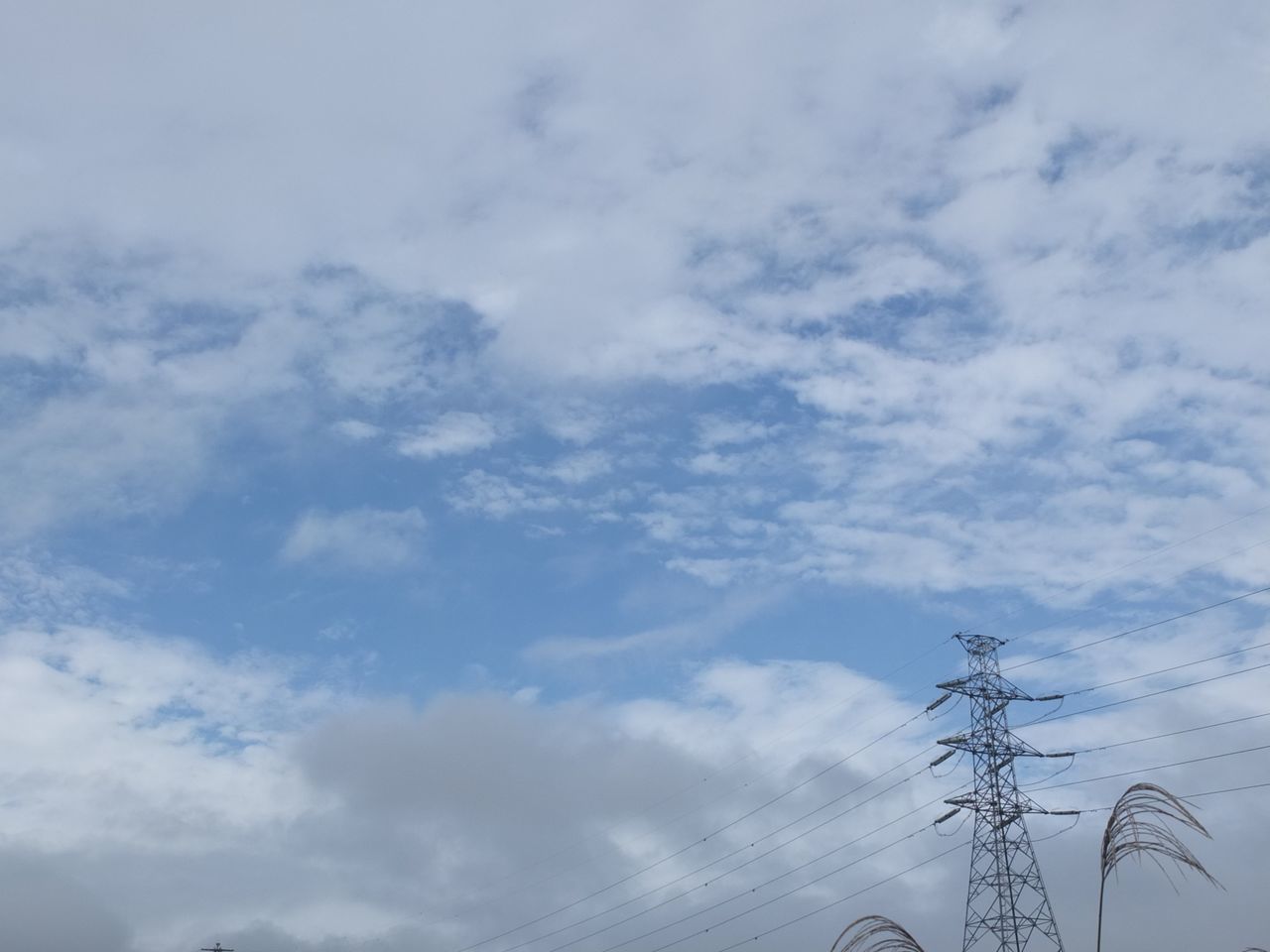 power line, low angle view, sky, electricity pylon, power supply, electricity, cloud - sky, cable, connection, cloudy, technology, fuel and power generation, nature, cloud, outdoors, tranquility, no people, beauty in nature, day, power cable