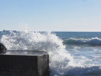 High angle view of seascape