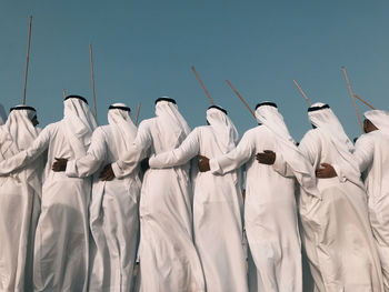 Low angle view of figurines