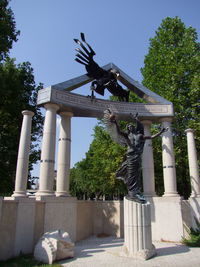 Statue against clear sky