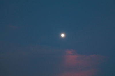 Low angle view of moon in sky