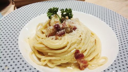 Close-up of served food