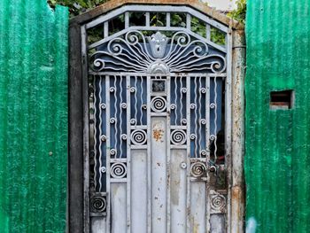 Close-up of closed door