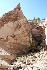 Low angle view of rock formations at kasha-katuwe tent rocks national monument