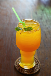 Close-up of drink on table