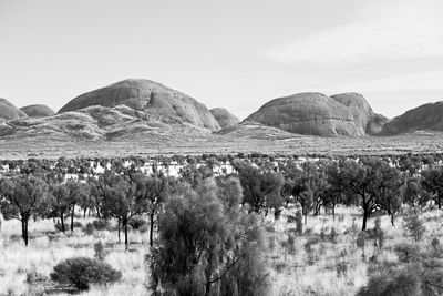 Panoramic view of landscape and mountains against sky