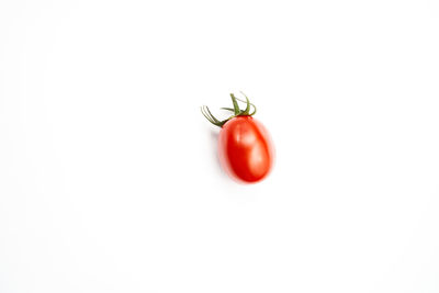 Close-up of cherry tomatoes against white background